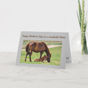 Mother's Day Best Mum Ever Horses Card