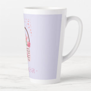 Mother's Day,Best Mum Ever, with Beautiful Flower Latte Mug