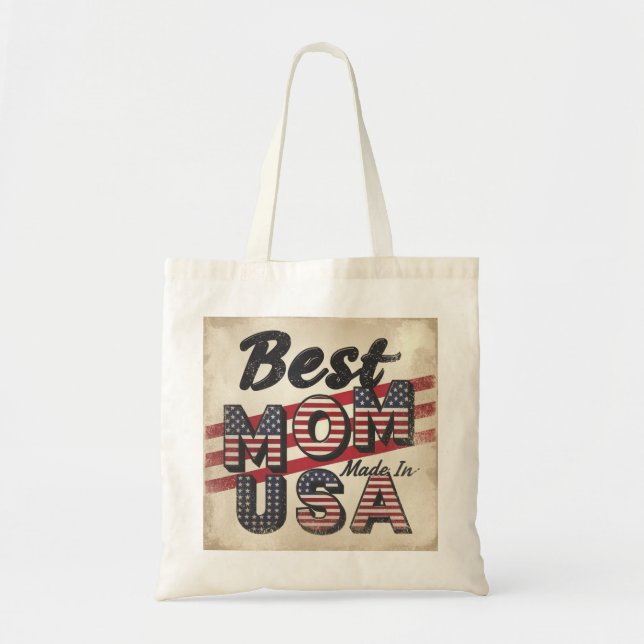 Mother's Day "Best Mum In The USA" Tote Bag (Front)