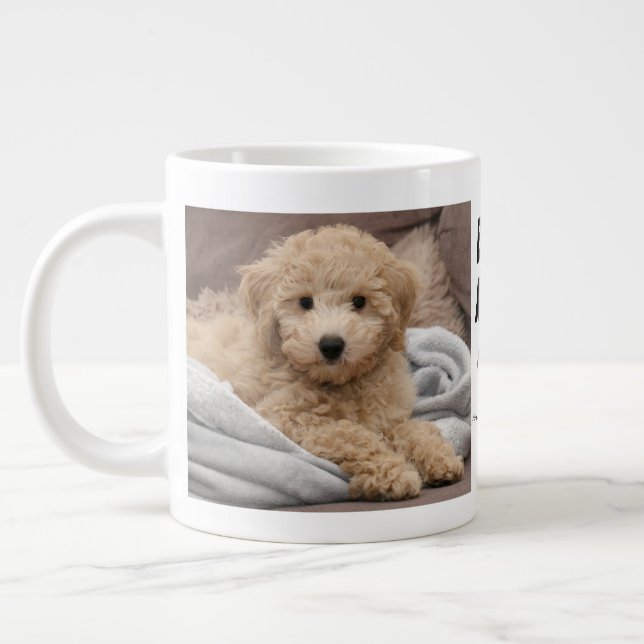 Mother's Day Best Mum..Personalised two dog photo Large Coffee Mug (Left)
