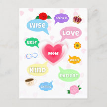 Mothers Day Best Mum Word Clouds Queen Crown Love