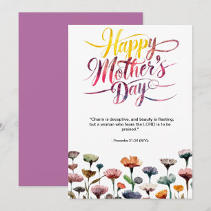 Mother's Day Bible Verse: Proverbs 31 Holiday Card