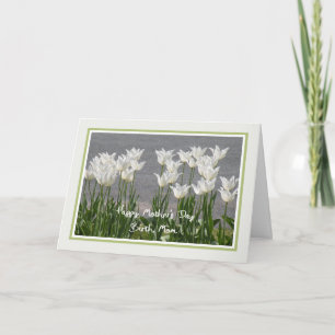 Mother's Day Birth Mum Card White Tulips