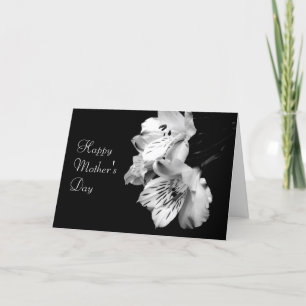 Mother's Day Black and White Lily Greeting Card
