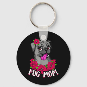 Mothers Day Black Pug Dog Animals Dogs Lover Key Ring