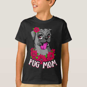 Mothers Day Black Pug Dog Animals Dogs Lover T-Shirt