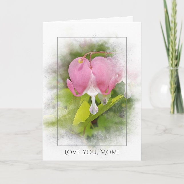 Mother's Day-bleeding heart blossom Card (Front)