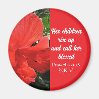 Mother's Day Blessed Bible Verse Orange Flower red