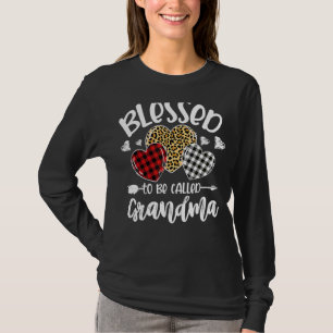Mother's Day Blessed To Be Called Grandma Red Plai T-Shirt