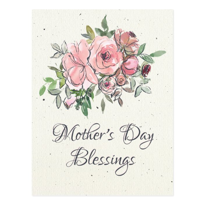 Mother's Day Blessings Bible Verse Floral Postcard | Zazzle.co.uk