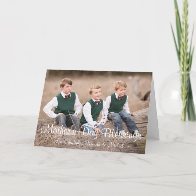 Mother's Day Blessings Holiday Card (Front)