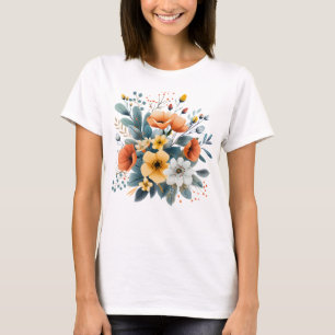 Mother's Day Boho Flowers Clipart-619830 T-Shirt