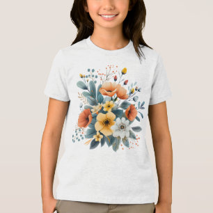 Mother's Day Boho Flowers Clipart-619830 Tri-Blend Shirt