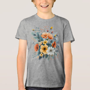 Mother's Day Boho Flowers Clipart-619830 Tri-Blend Shirt