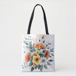 Mother's Day Boho Flowers Clipart-61983 Tote Bag