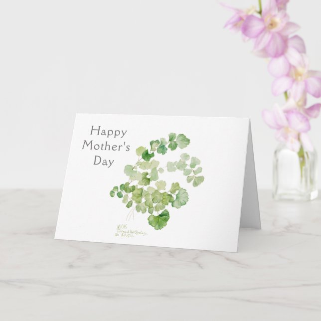 Mother's Day Botanical Watercolor Card (Orchid)