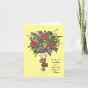 Mother's Day Bouquet Flowers Little Hands Mum Card