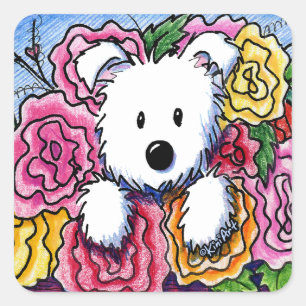 Mothers Day Bouquet Square Sticker