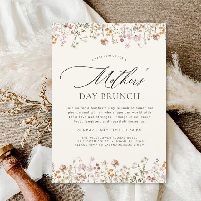 Mother's Day Brunch Boho Terracotta Invitation (Creator Uploaded)