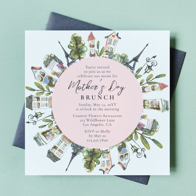 Mother's Day Brunch Elegant French Paris Invitation (Creator Uploaded)