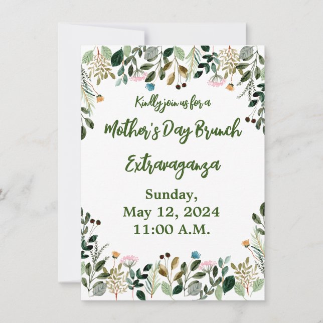Mother's Day Brunch Extravaganza invitation (Front)