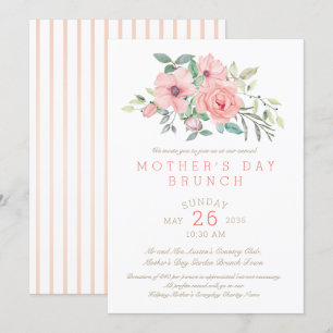 Mother's Day Brunch Floral Watercolor Invitation