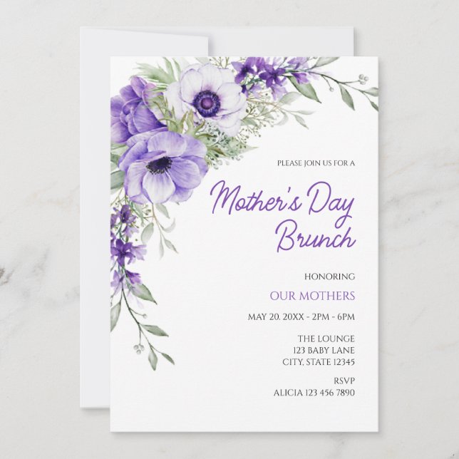 Mother's Day Brunch Invitation (Front)