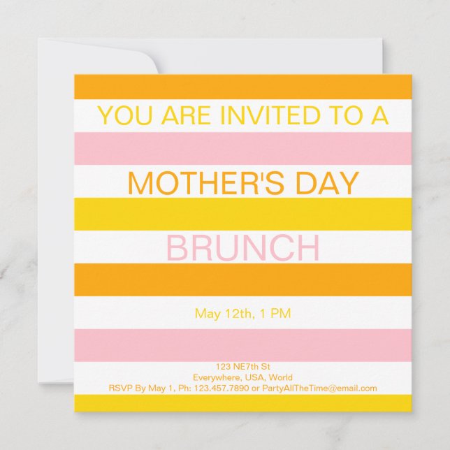 Mother's Day Brunch Invitation (Front)
