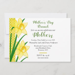 Mother's Day Brunch Invitation l Yellow Daffodils