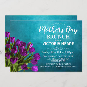 Mother's Day Brunch Tulip Floral Invitation