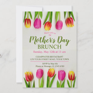 Mother's Day Brunch Tulip Floral Invitation