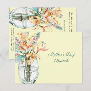 Mother's Day Brunch Vase of Daylilies Invitation