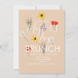 Mother's Day Brunch Wild Floral Invitation