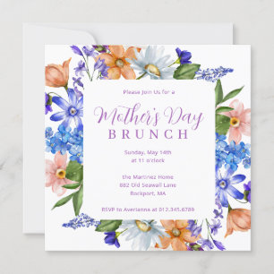 Mother's Day Brunch Wildflower Invitation
