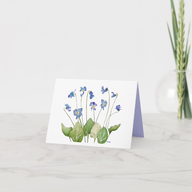  Mother's Day Bunch of Violet Flowers  Card (Front)