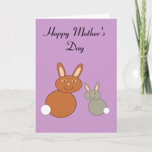 Mothers Day Bunnies Custom Card