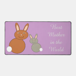 Mothers Day Bunnies Custom Desk Mat