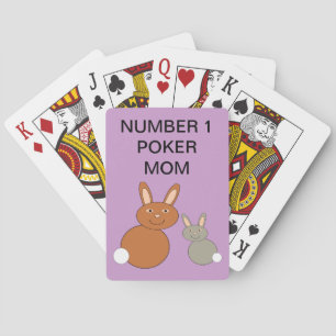 Mothers Day Bunnies Customisable Playing Cards