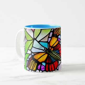 Mothers Day Butterfly  Two-Tone Coffee Mug