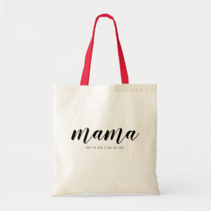Mother's Day Calligraphy Kids Date Tote Bag