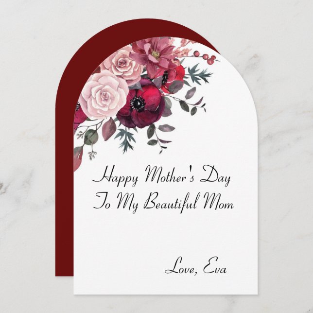 MOTHERS DAY CARD (Front/Back)