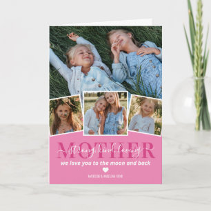 Mothers Day Card 4 Photo Family Mum