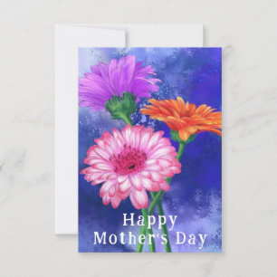 Mother's Day Card Colourful Gerberas Flowers