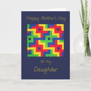 Mother's Day Card for Daughter  - Patchwork Quilt