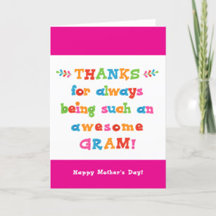 Mother's Day Card for Gram