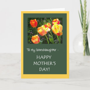 Mother's Day Card for Granddaughter - 'Tulips'