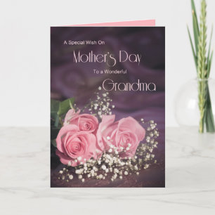 Mother's day card for grandma with roses
