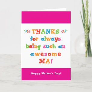 Mother's Day Card for Ma