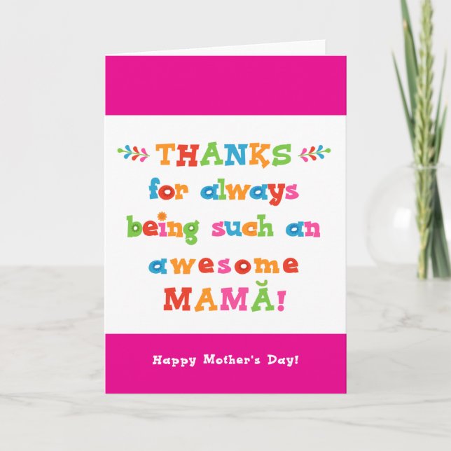 Mother's Day Card for Mamă (Front)