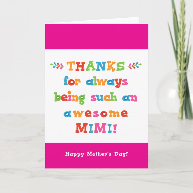 Mother's Day Card for Mimi (Front)